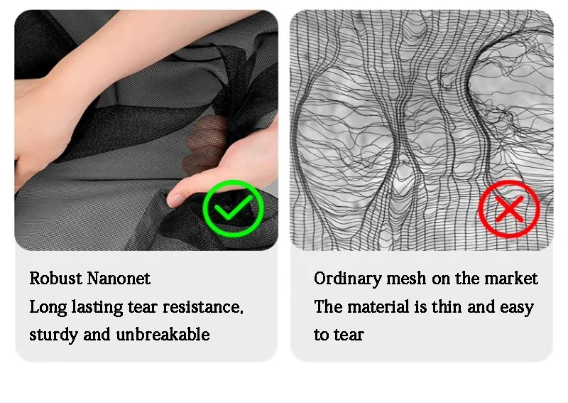 Black Side Opening Mosquito Proof Door Curtain, Magnetic Suction Design, Invisible Mosquito Proof, Self Installing Without Punch