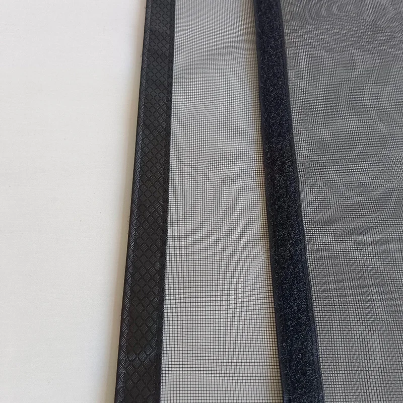 Black Side Opening Mosquito Proof Door Curtain, Magnetic Suction Design, Invisible Mosquito Proof, Self Installing Without Punch