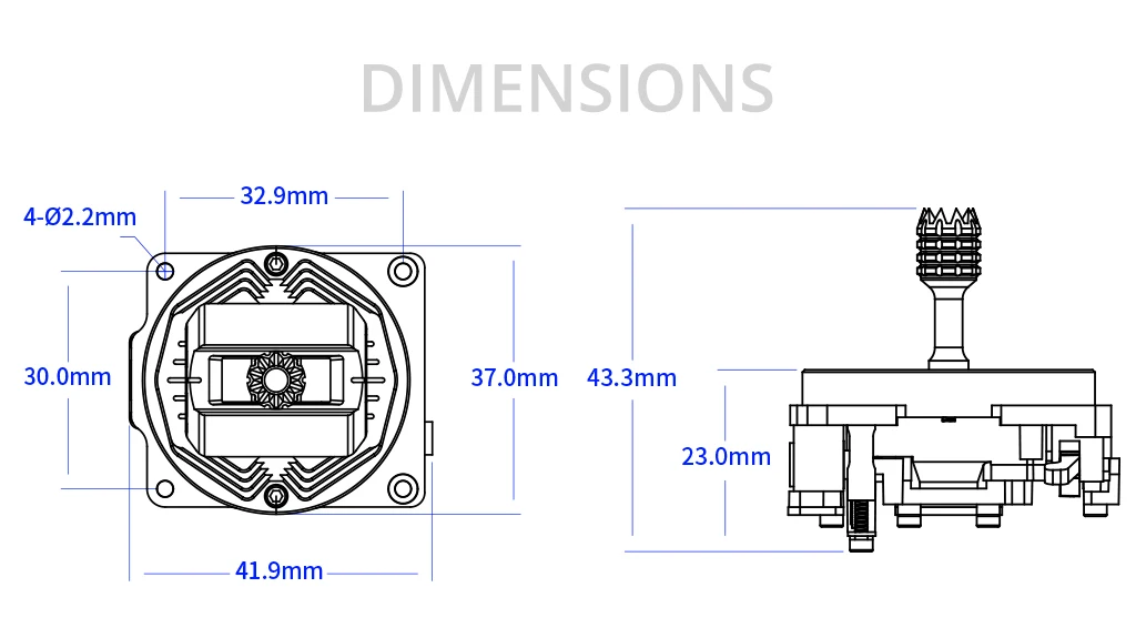 Radiomaster AG01 NANO CNC Hall Gimbals Set For Pocket