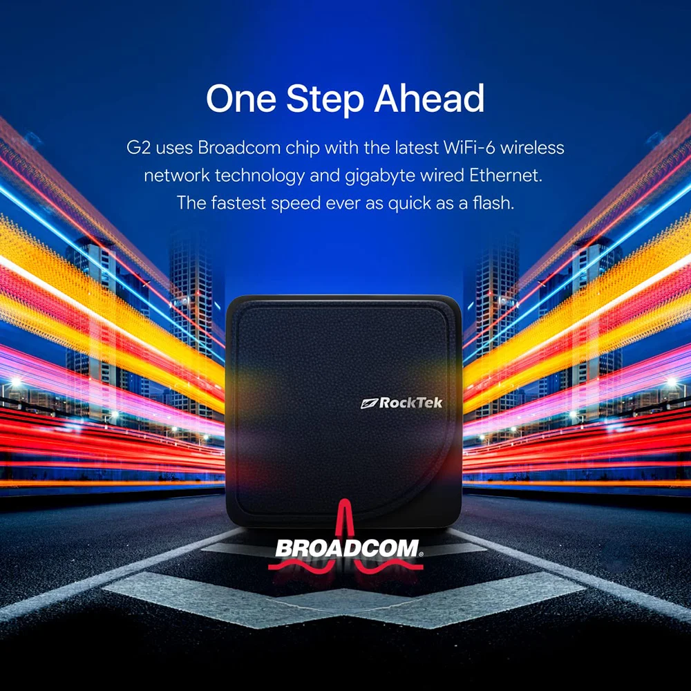 RockTek G2 NEXT S905X5M-J Google TV BOX Netflix Google Certified G2 Amlogic S905X4-K 4G 64G Support DTS Dolby Audio Dolby Vision