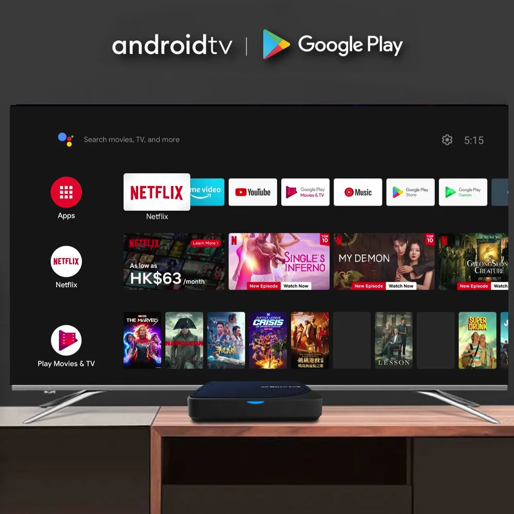 RockTek G2 NEXT S905X5M-J Google TV BOX Netflix Google Certified G2 Amlogic S905X4-K 4G 64G Support DTS Dolby Audio Dolby Vision