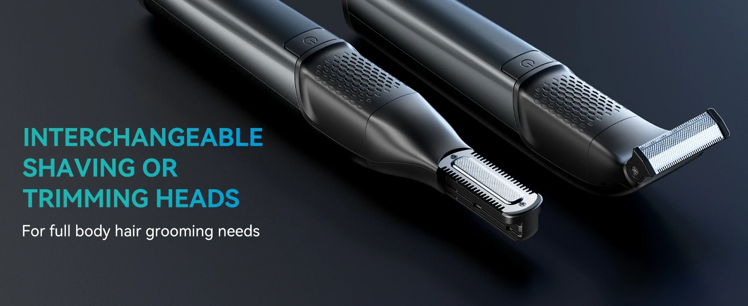 KENSEN S15 Electric Tirmmer for Men Dual-sided Blade IPX6 Waterproof Body Hair Razor Beard Trimmer 2 in 1 Trimmers for Barber
