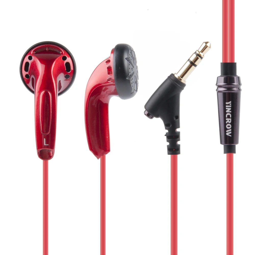 YINCROW X6 3.5mm In-ear Earphones Flat Head Earbuds Professional Fever HIFI Earphone PK PK1 MX985