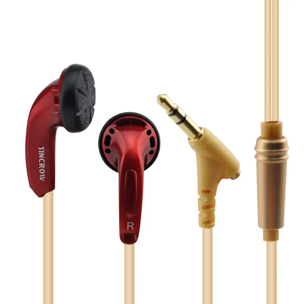 YINCROW X6 3.5mm In-ear Earphones Flat Head Earbuds Professional Fever HIFI Earphone PK PK1 MX985