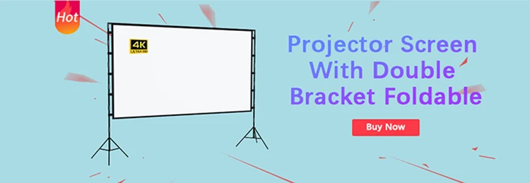 VEIDADZ Projector Screen With Stand Foldable White Wrinkle-Free 60-120 inch 16:9 Screen With Bag for Home Theater Indoor Outdoor