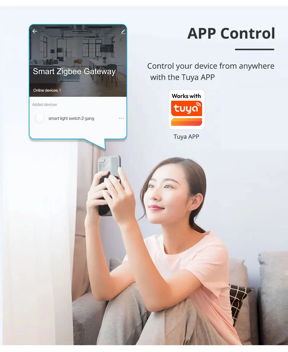 Zemismart Zigbee Hub with Antenna Smart Home Bridge Wired Gateway with Network Cable Work with Tuya Smart Life App