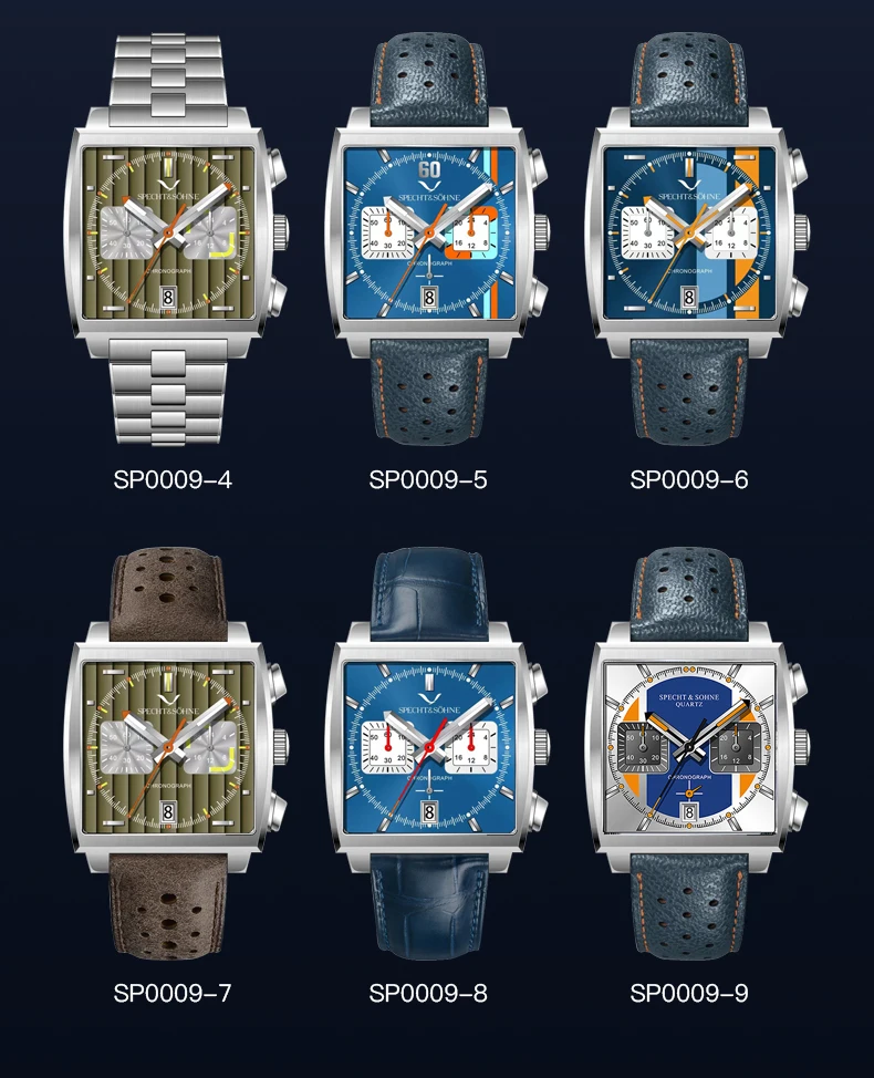 Specht & Söhne 2026 New Arrivals Hot Selling Fashion Men's Watches Stainless Steel Japan VK63 Chronograph Quartz Wristwatch