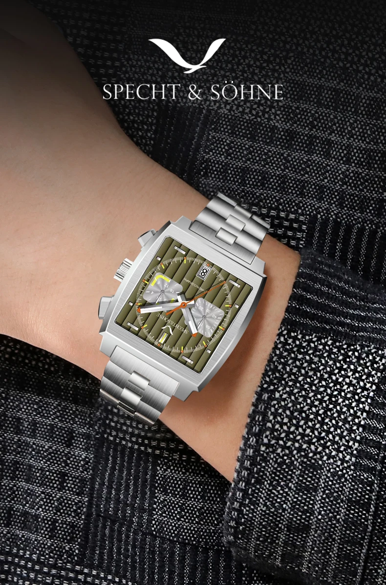 Specht & Söhne 2026 New Arrivals Hot Selling Fashion Men's Watches Stainless Steel Japan VK63 Chronograph Quartz Wristwatch