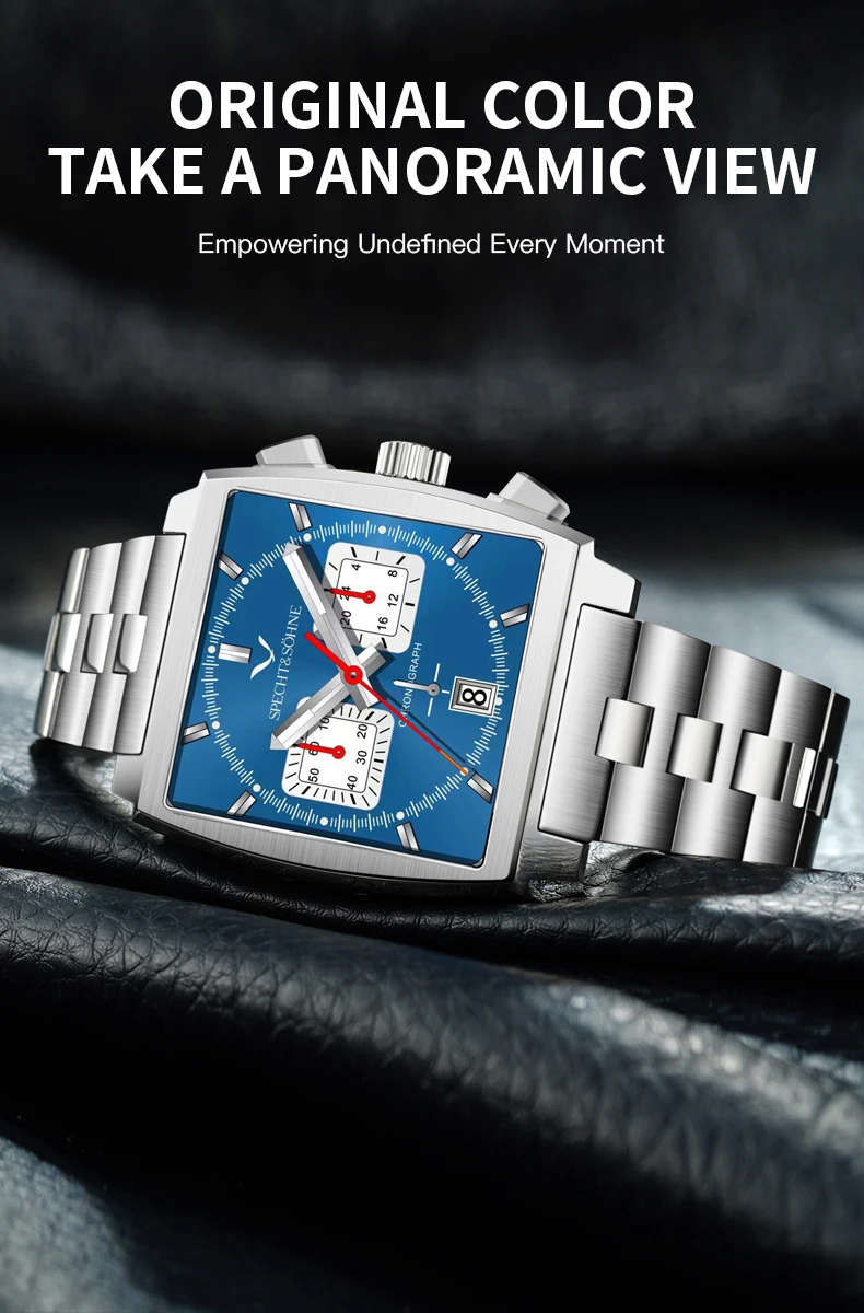 Specht & Söhne 2026 New Arrivals Hot Selling Fashion Men's Watches Stainless Steel Japan VK63 Chronograph Quartz Wristwatch