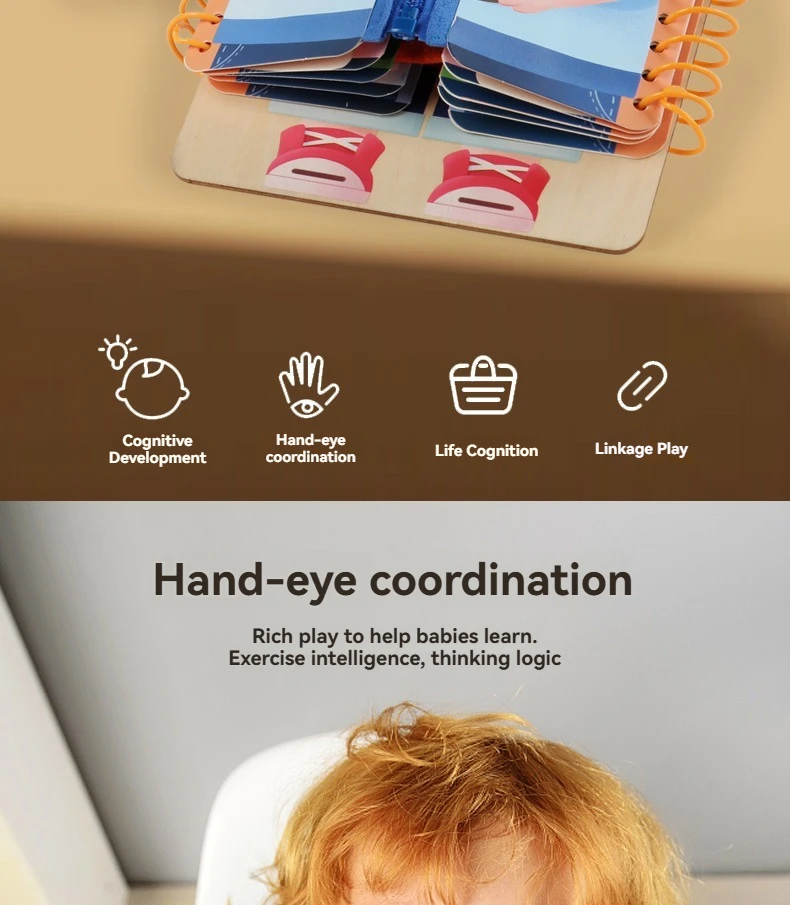 Wooden Multi-layer Busy Board For Children Montessori Early Education Games Toddlers Quiet Books Sensory Practice Dressing Gift