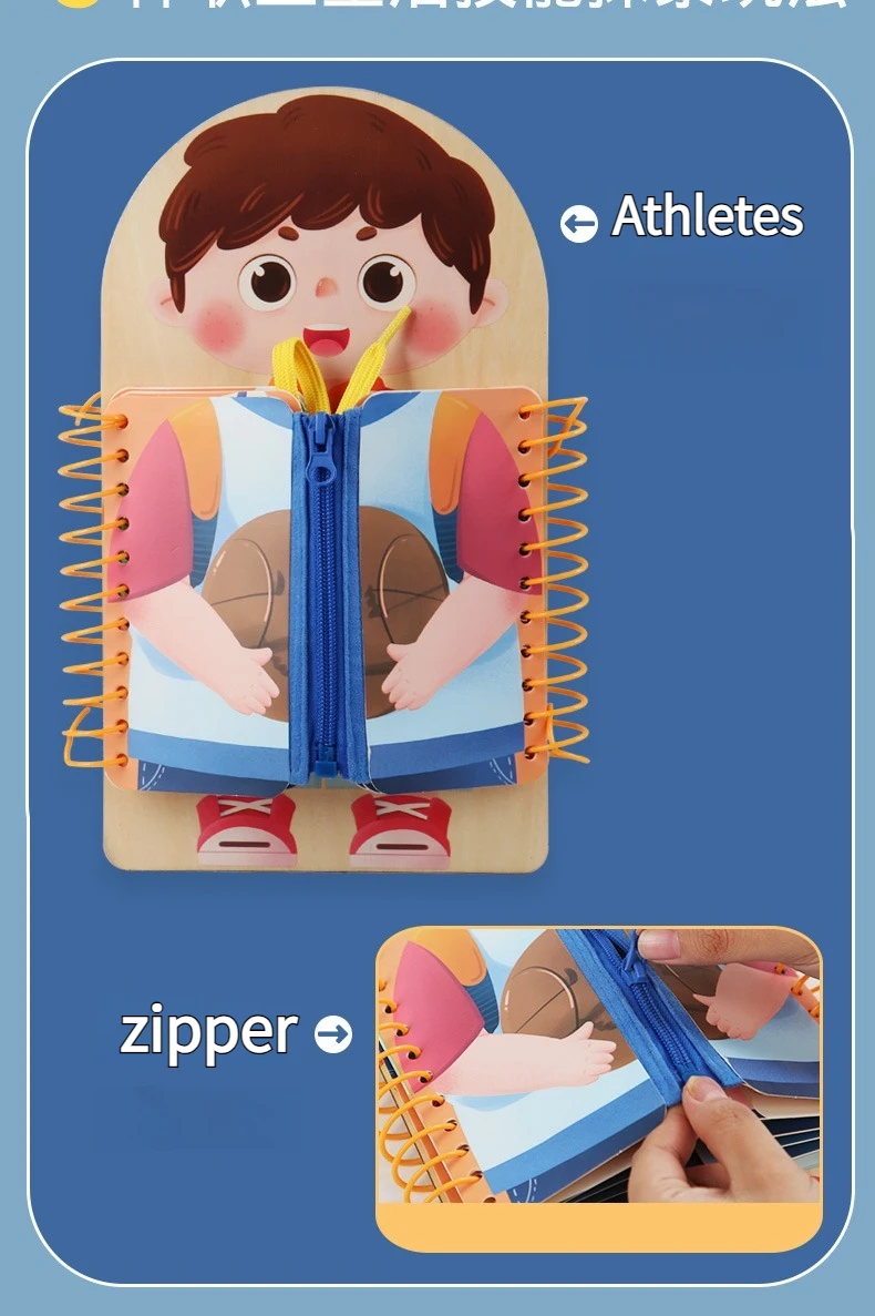 Wooden Multi-layer Busy Board For Children Montessori Early Education Games Toddlers Quiet Books Sensory Practice Dressing Gift