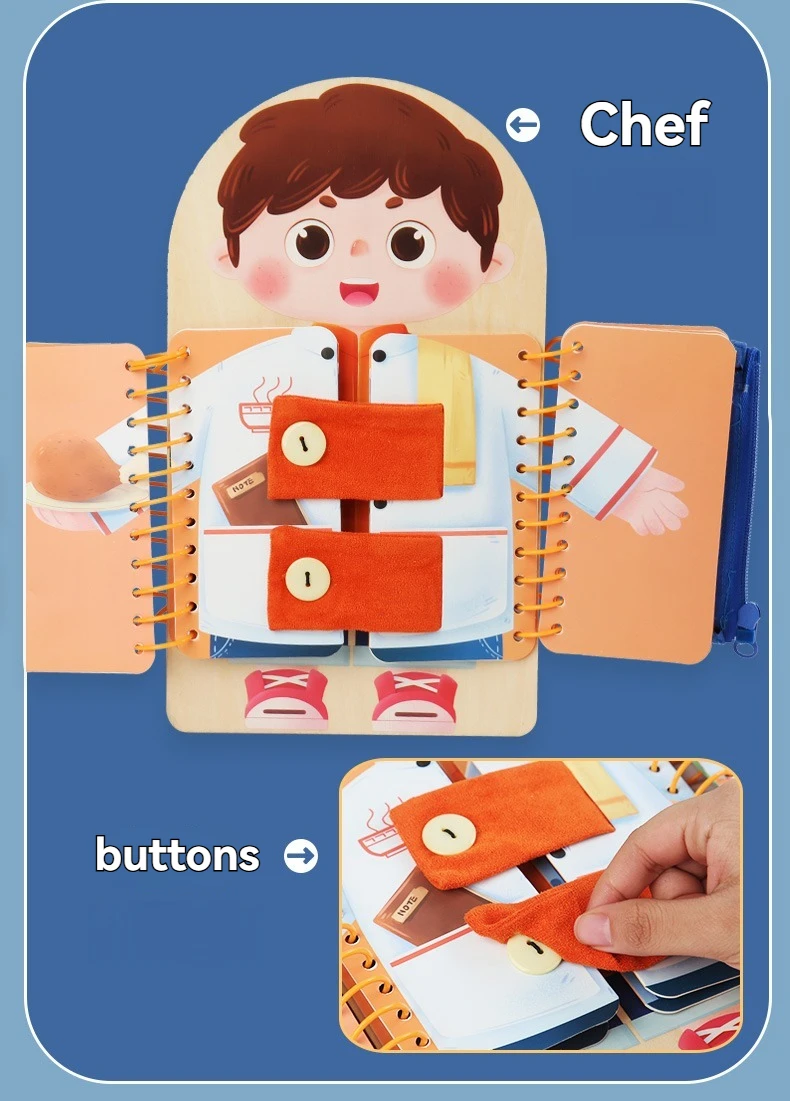 Wooden Multi-layer Busy Board For Children Montessori Early Education Games Toddlers Quiet Books Sensory Practice Dressing Gift