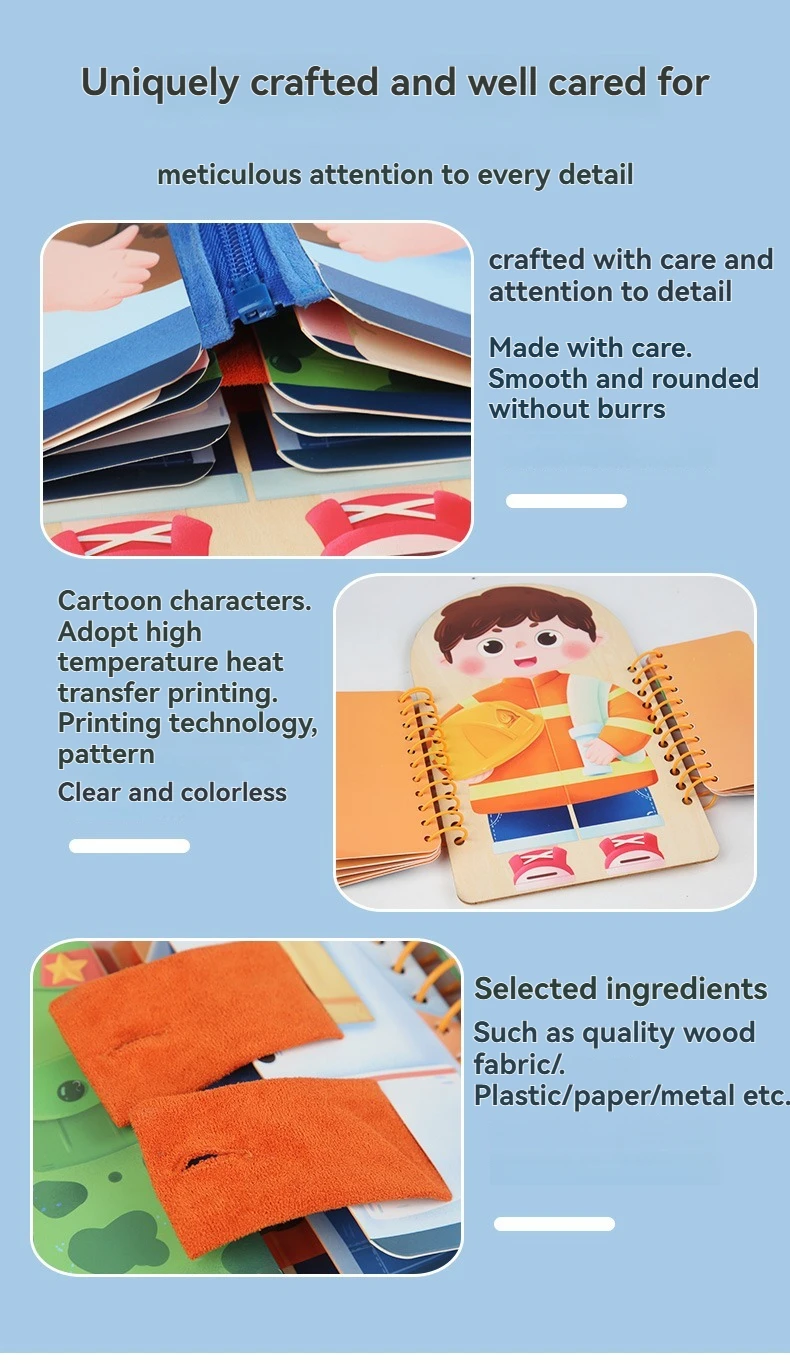 Wooden Multi-layer Busy Board For Children Montessori Early Education Games Toddlers Quiet Books Sensory Practice Dressing Gift