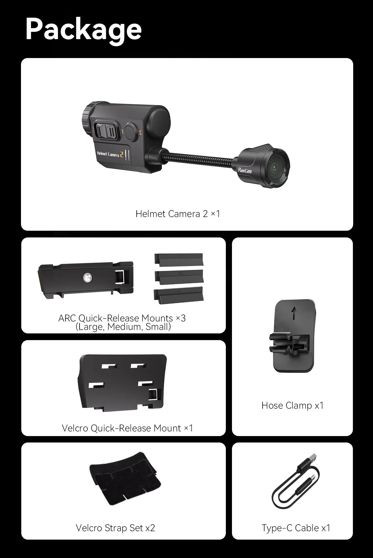 RunCam Helmet Camera 2 Helmetcam2 Night Recording Adjustable Lens Video Action Camera Repair Parts