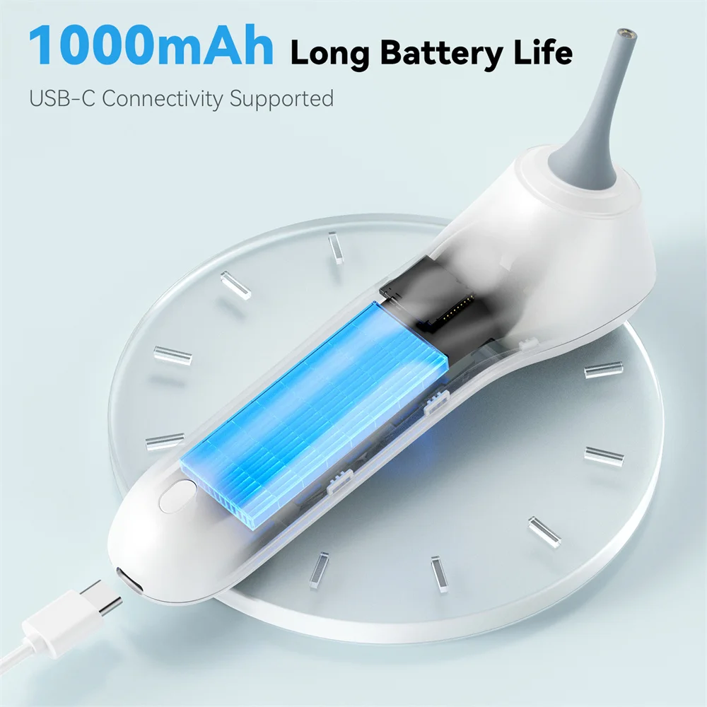1080P HD Ear Camera 5-in-1 Smart Detector with Screen Ear Scoop Set 6 Replacement Ear Scoops 12 Replacement Check Heads Ear Tool