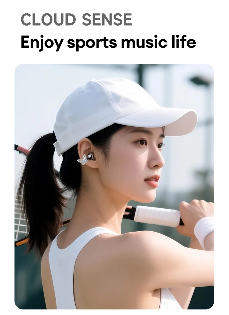 Choice Lenovo LE302 OWS Ear Clip Earphones Wireless Bluetooth 6.0 Headset HD Call Earbuds Low Latency Gaming Headphones New