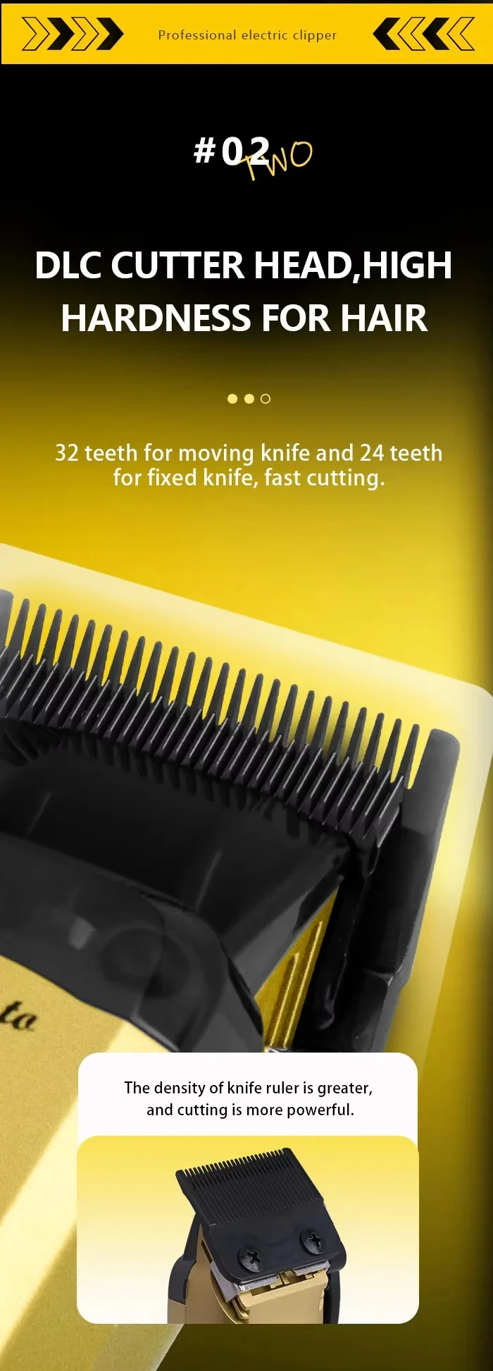 Kemei KM-90-4 Professional 11500 RPM Hair Clipper for Barbers Rechargeable Trimmers Brushless Motor Hair Cutting Machine for Men