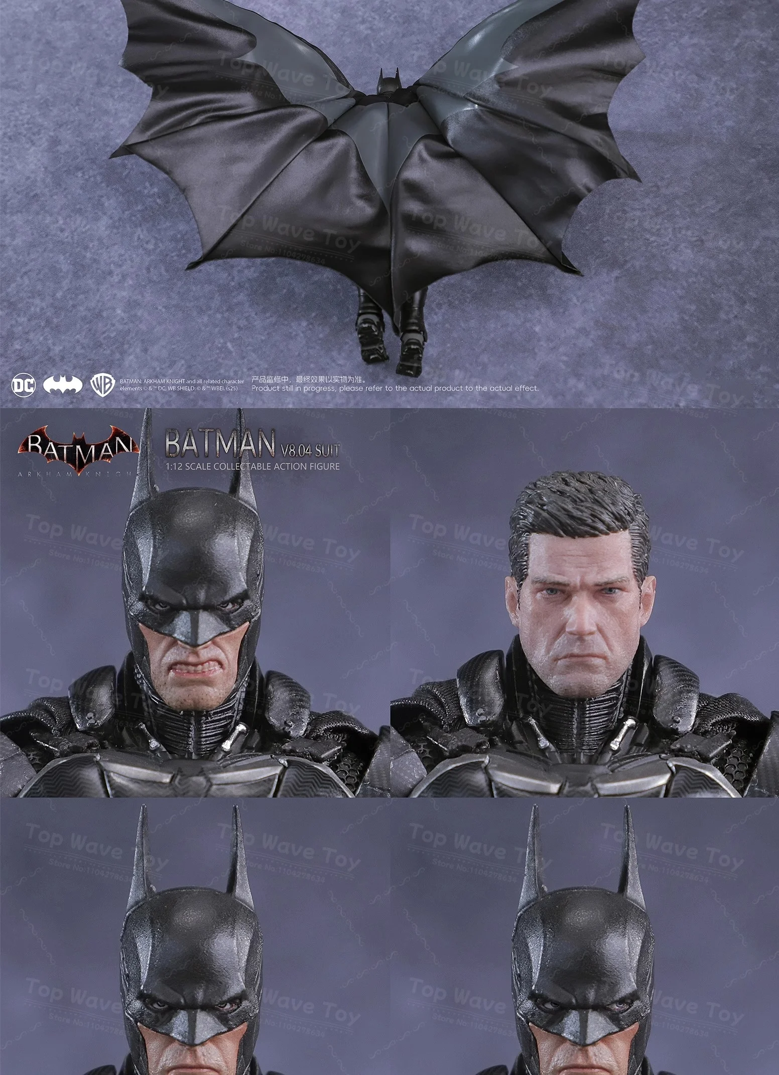 2026 New Stock Batman Arkham Knight Action Figure LPZZ UPF1/12 Scale Soldier Warrior Edition Batman Full Set 6-inches Model Toys