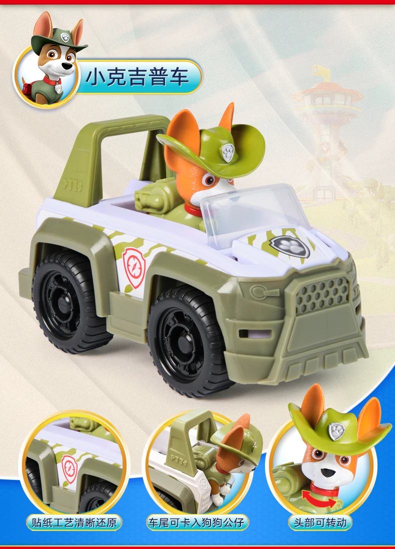 100% Genuine Paw Patrol Kids Toy vehicles with Action Figure Dogs Anime Doll Kids Model Children Birthday Christmas Gift