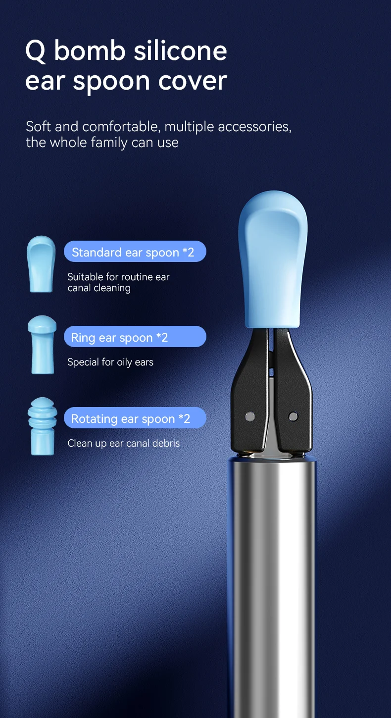 3 in 1 Wi-Fi Enabled Ear Pick Tweezers 12MP Camera Earwax Removal Tool with Rechargeable Battery Ear Cleaner with Tweezers Tools