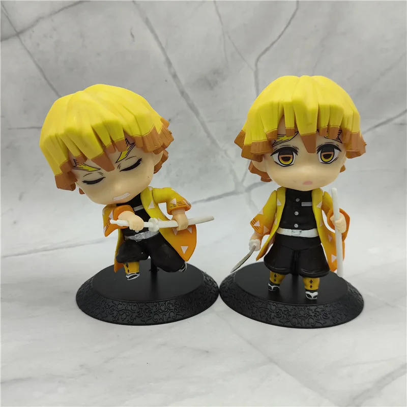 10pcs/set Anime Demon Slayer Kamado Nezuko Kamado Tanjuurou Battle Version Action Figure Collectible Models Toys 10cm