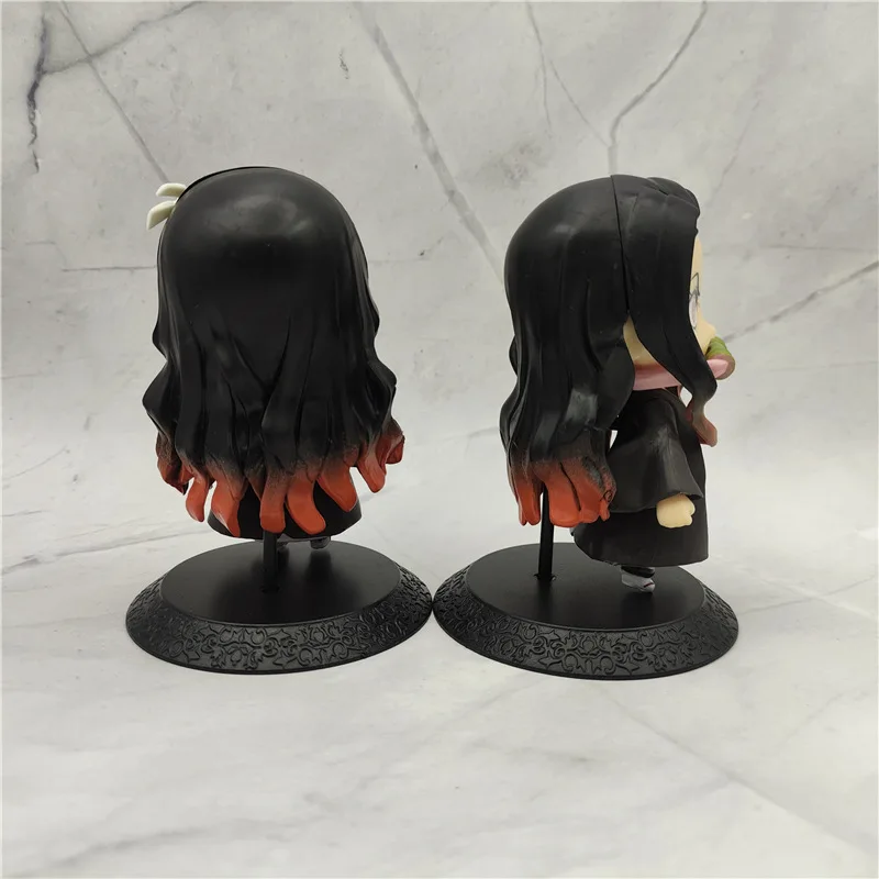 10pcs/set Anime Demon Slayer Kamado Nezuko Kamado Tanjuurou Battle Version Action Figure Collectible Models Toys 10cm