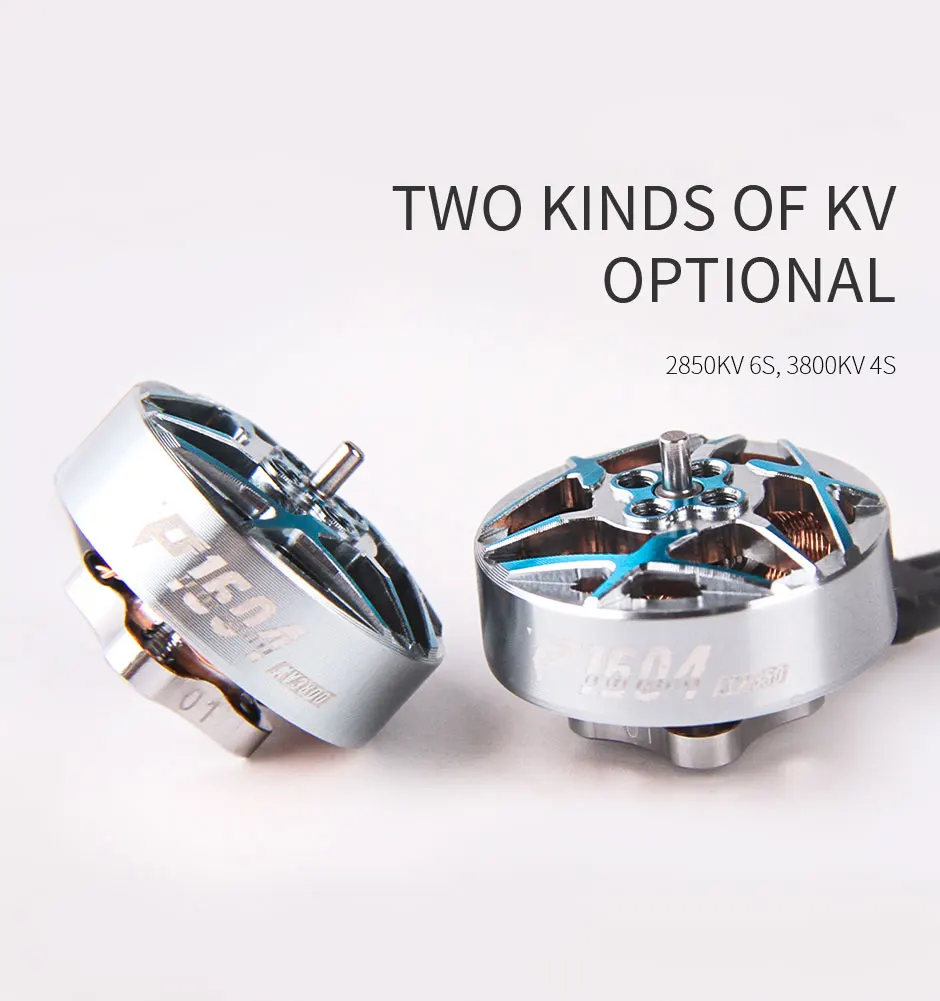 4PCS T-MOTOR P1604 KV2850 6S/KV3800 4S Brushless Motor 1.5mm Shaft 9*9mm Holes For RC FPV Freestyle 3.5inch Sub 250g Drone