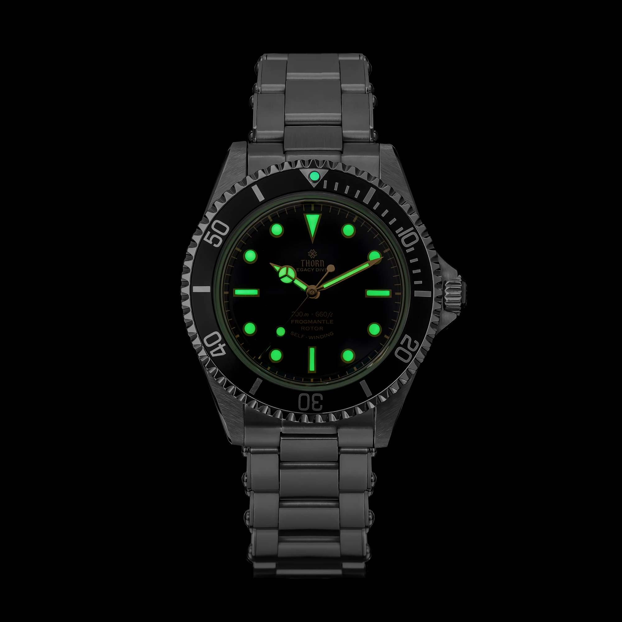 Thorn T023 V3 40mm Men Diving Watch PT5000 Automatic Movement Mechanical Vintage Watches 200m Water Resistance Sapphire