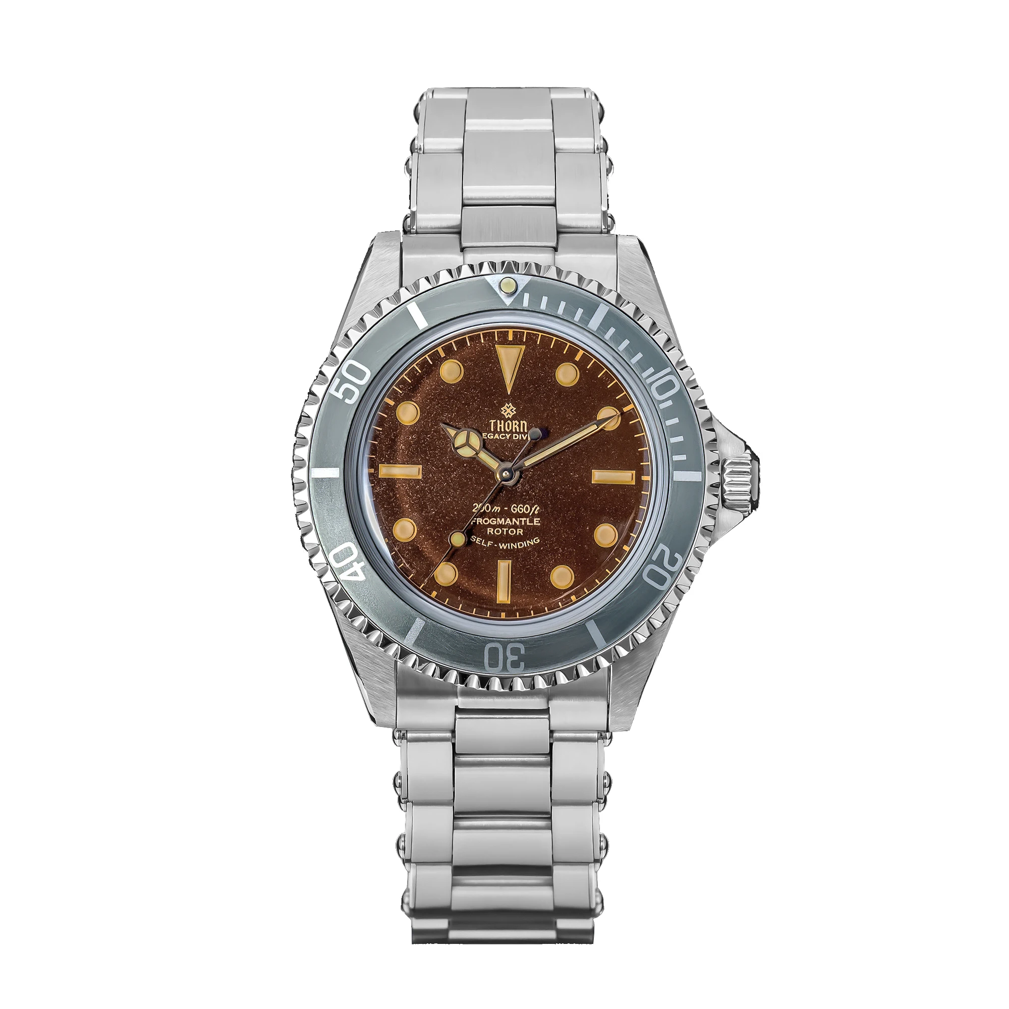 Thorn T023 V3 40mm Men Diving Watch PT5000 Automatic Movement Mechanical Vintage Watches 200m Water Resistance Sapphire