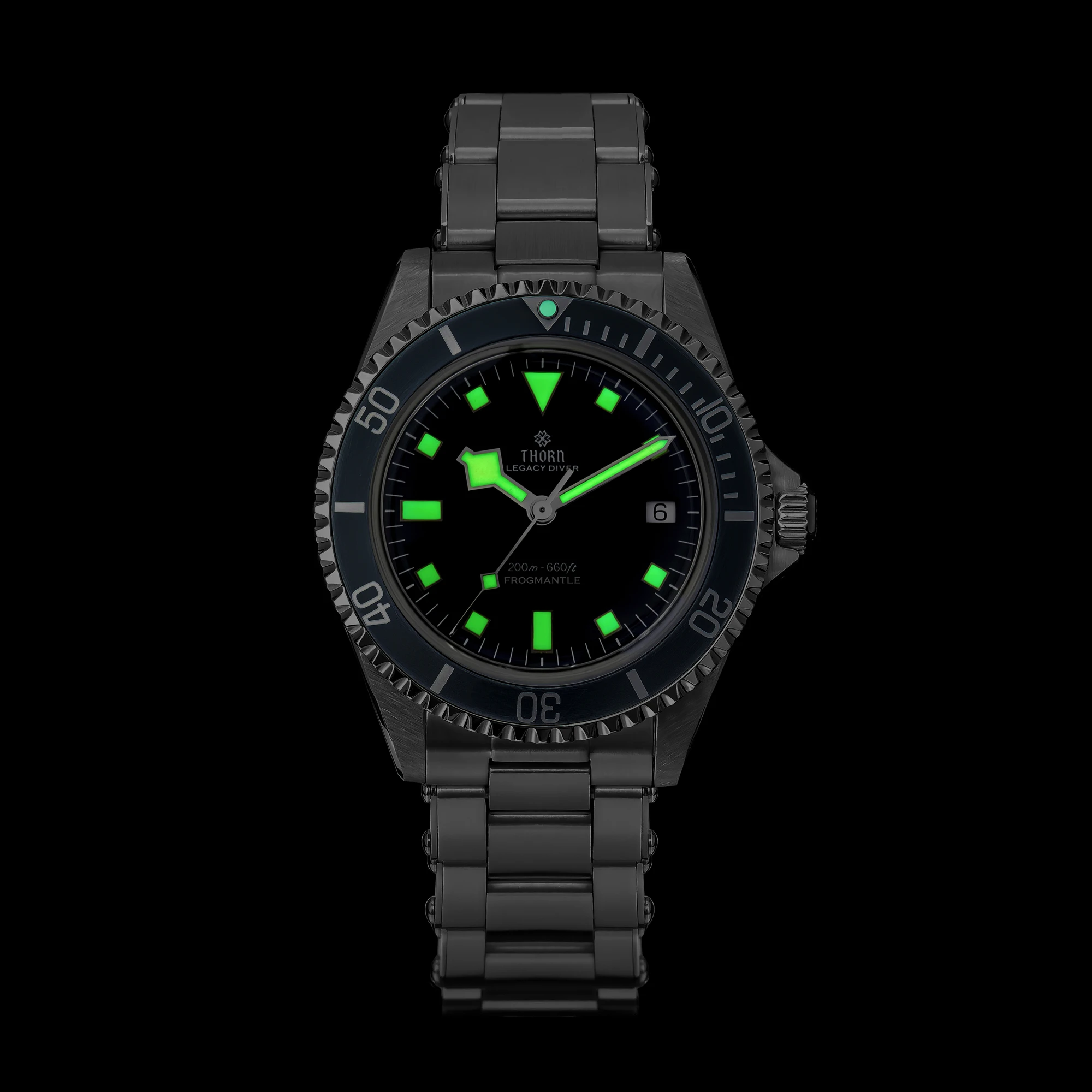 Thorn T023 V3 40mm Men Diving Watch PT5000 Automatic Movement Mechanical Vintage Watches 200m Water Resistance Sapphire