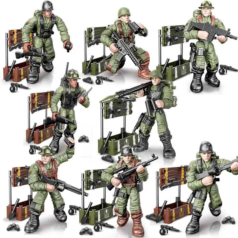 World War Army Military Soldiers SAWT Soldiers Special Force DIY Model Building Blocks Bricks Children'S Toys