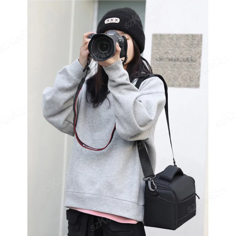 DSLR Camera Bag Handbags Nylon Shoulder Bag Camera Case Portable Cameras Bag for Sony Nikon Canon Panasonic Fuji SLR Camera