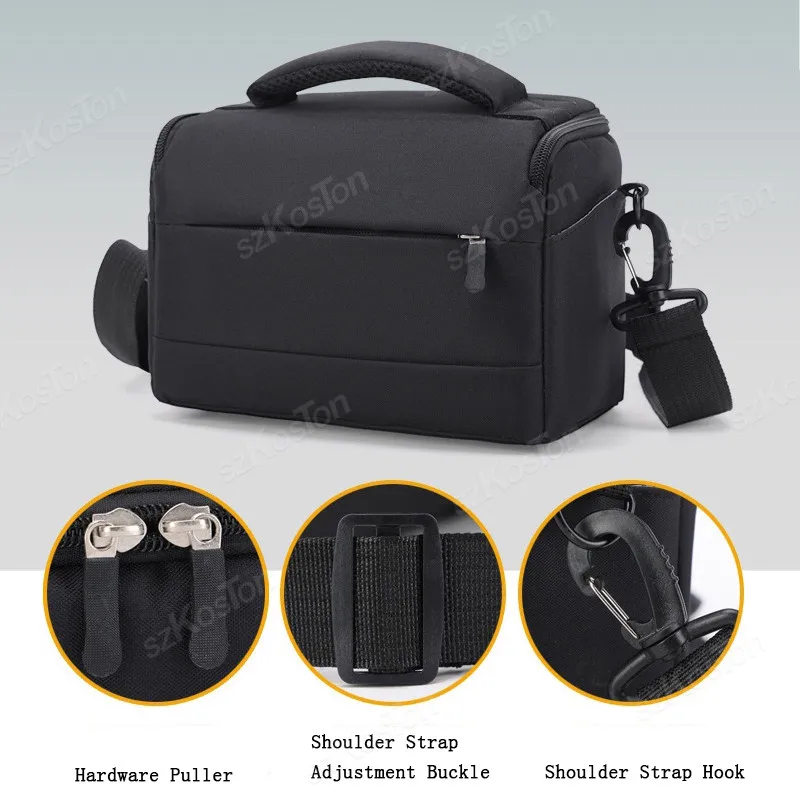 DSLR Camera Bag Handbags Nylon Shoulder Bag Camera Case Portable Cameras Bag for Sony Nikon Canon Panasonic Fuji SLR Camera