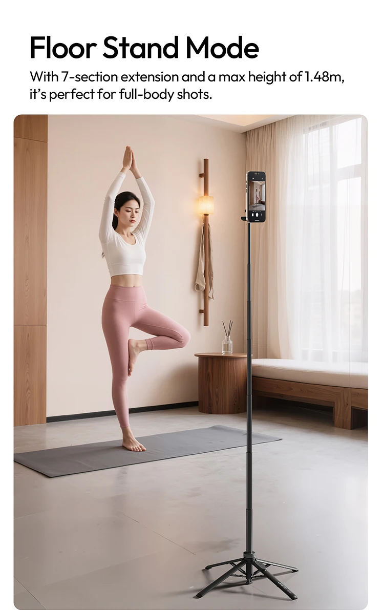 Ulanzi MT85 1.5M Upgrade Magsafe Phone Tripod for Iphone 17 16 15 Android Automatic Tripod Selfie Stick for Smartphone Vlog Live