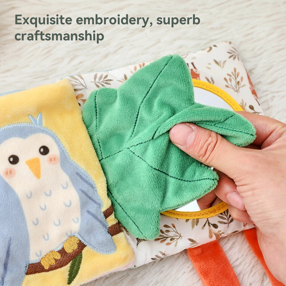 Baby Toys Cloth Book Infant Early Educational 0 12 Months Baby Sensory Toys Soft Books Toys Fluffy Cartoon Elephant Books Gifts