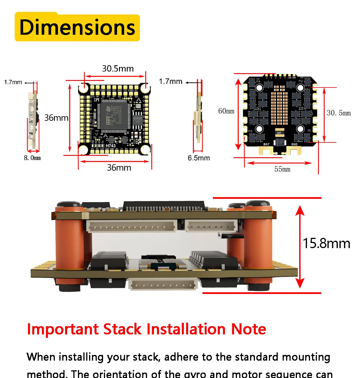 DAKEFPV H743 12S 120A FC 8S 100A BLS Bluejay ESC H743 Flight Controller Powerful RC Stack for 10 13 15 18inch FPV Racing Drone