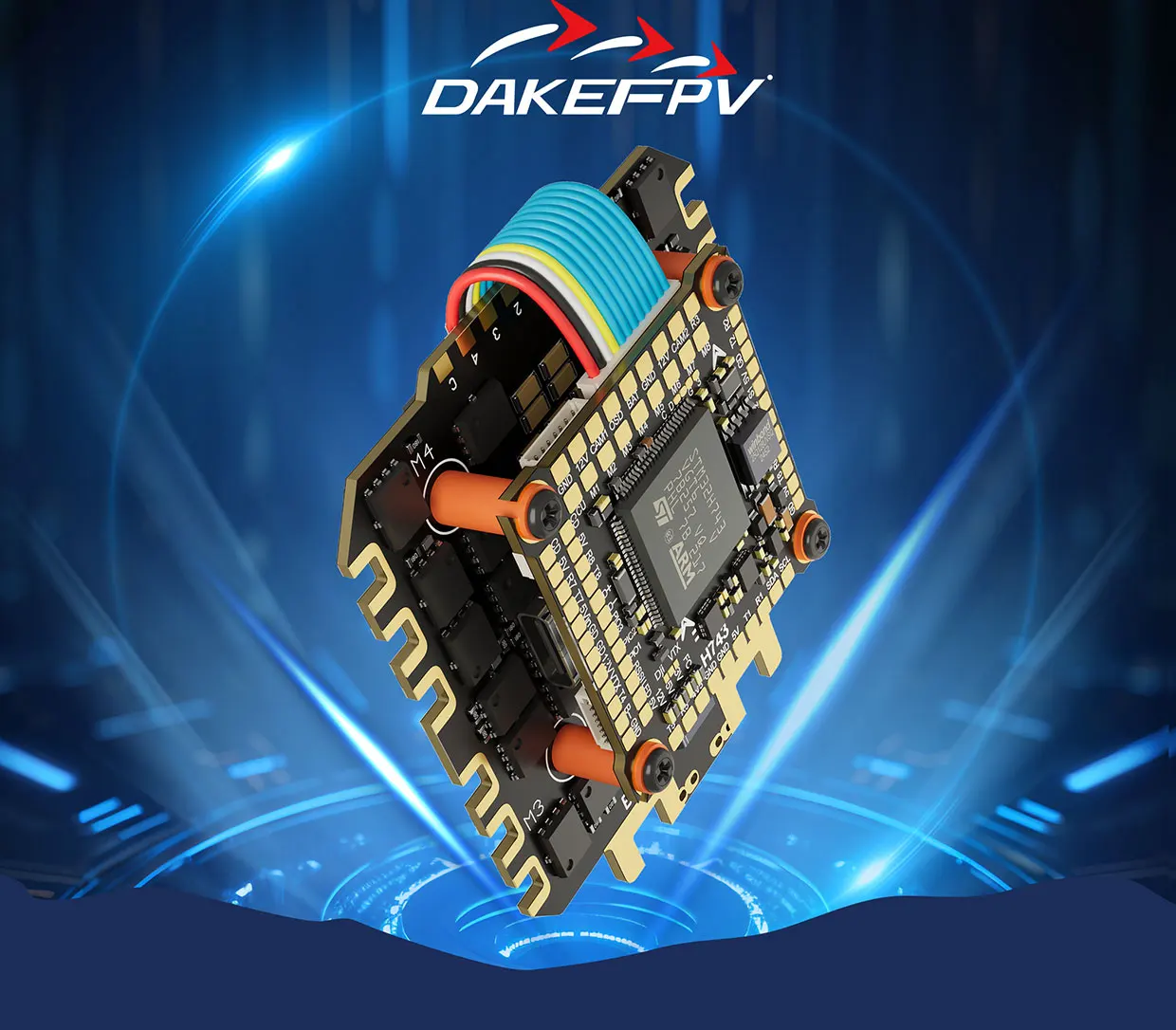 DAKEFPV H743 12S 120A FC 8S 100A BLS Bluejay ESC H743 Flight Controller Powerful RC Stack for 10 13 15 18inch FPV Racing Drone