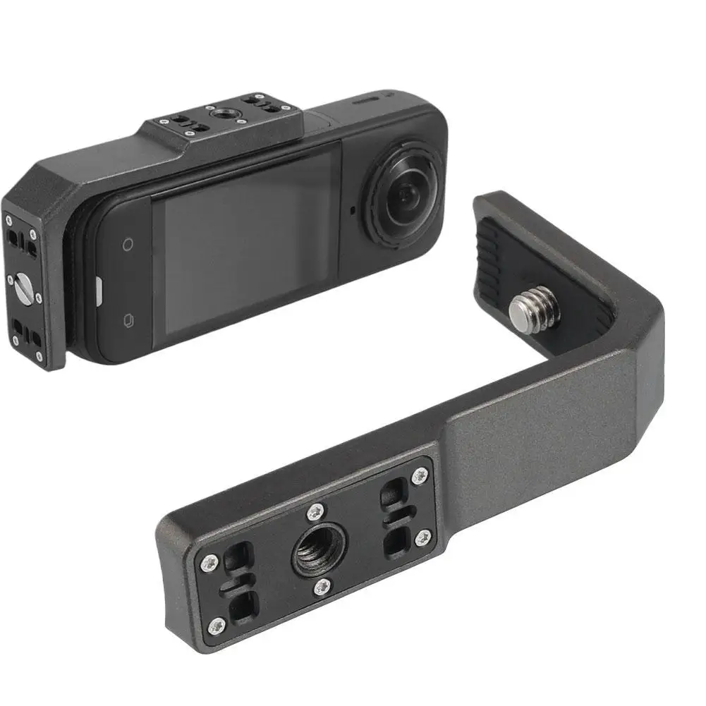 Horizontal-vertical L-shaped Bracket for Insta360 X5 Quick-release Mount with 1/4 Interface for Insta360 X5/X4/X3 Accessories