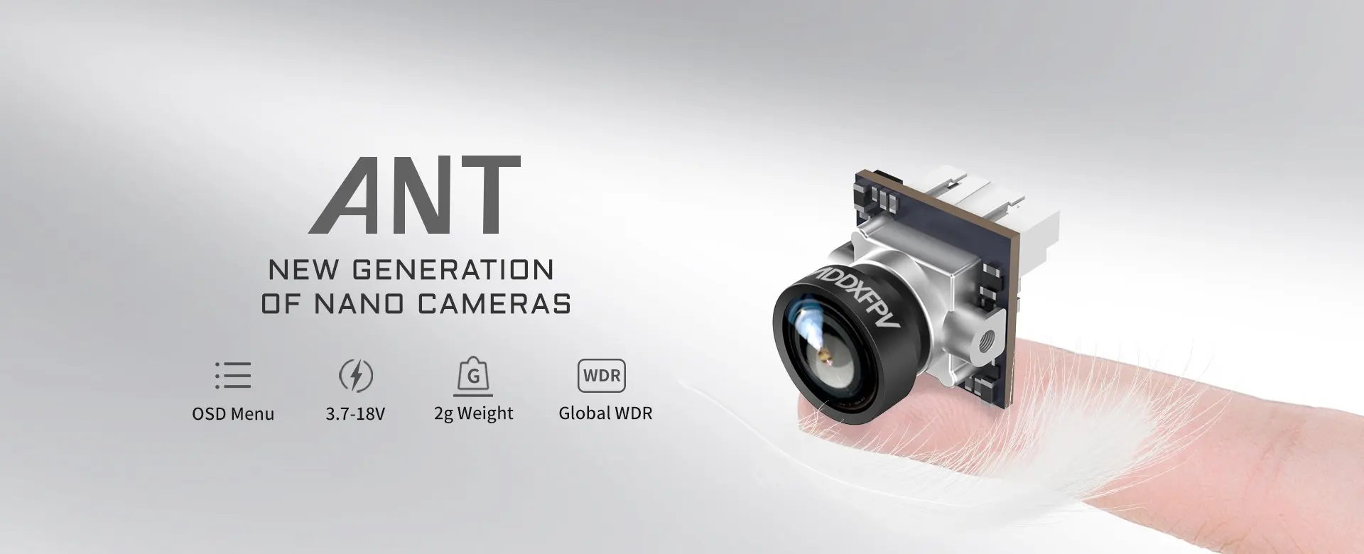 CADDX ANT Nano 1200TVL Global WDR OSD 1.8mm Ultra Light Camera 16:9 4:3 for FPV Tinywhoop Cinewhoop Toothpick Mobula6