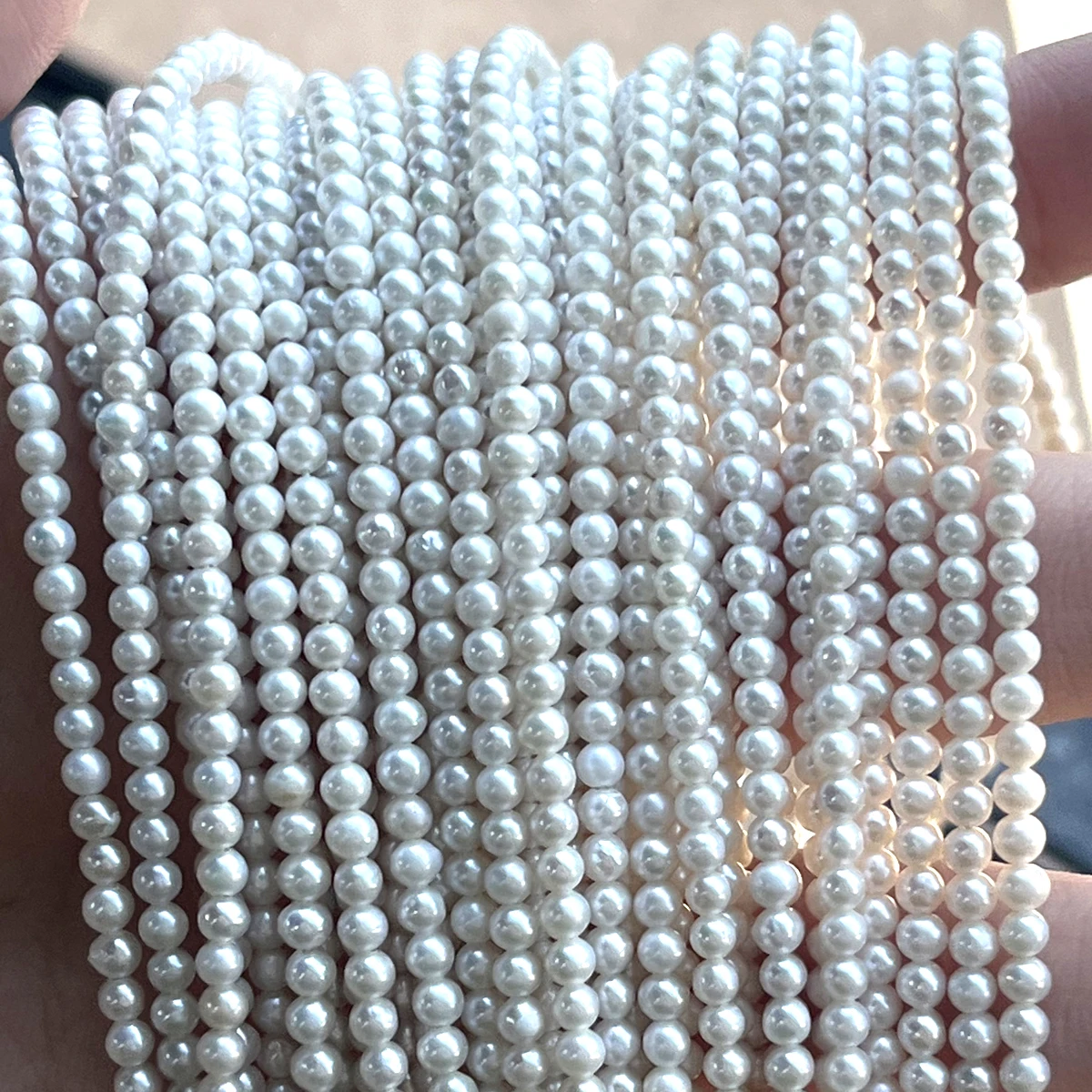 AAA 2-3mm High Quality Near-round Beads Exquisite Natural Freshwater Pearls for Jewelry Making DIY Necklace Bracelet Accessories