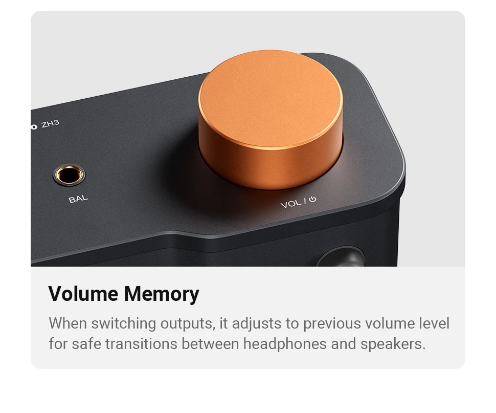Fosi Audio ZH3 HIFI Headphone Amplifier AKM4493SEQ Desktop DAC Fully Balanced Preamp with Remote 12V Trigger Input