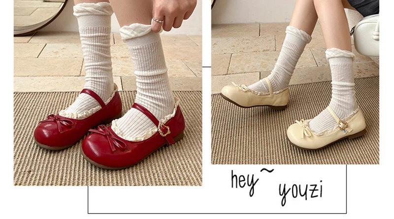 2026 Spring Cute Women Flats Round Toe Ladies Casual Ballet Shoes Comfort Soft Leather Dress Ballerinas Shoes