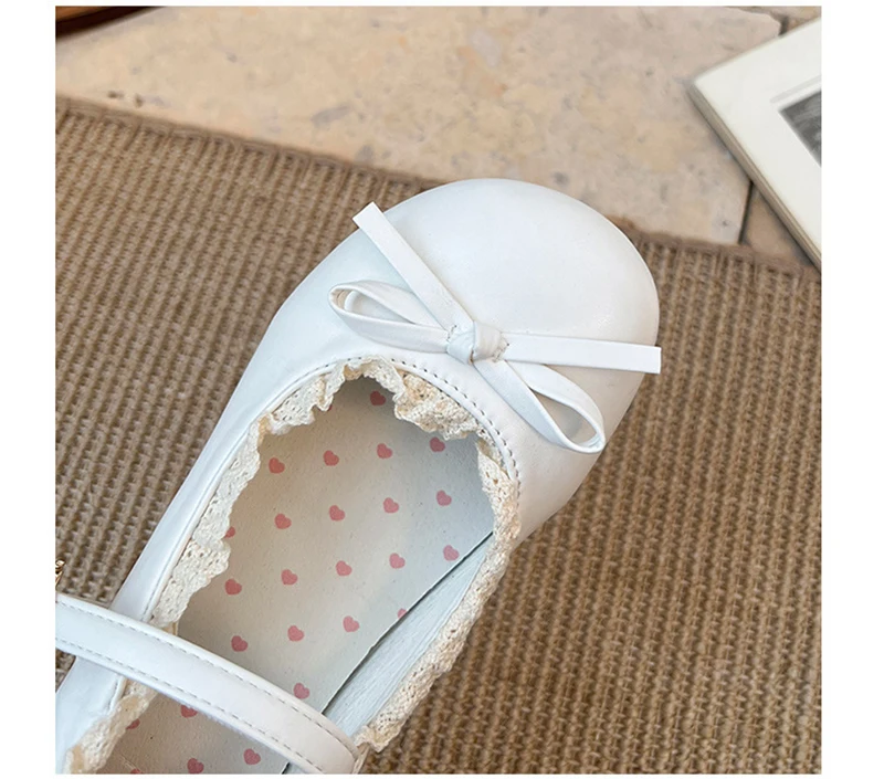 2026 Spring Cute Women Flats Round Toe Ladies Casual Ballet Shoes Comfort Soft Leather Dress Ballerinas Shoes