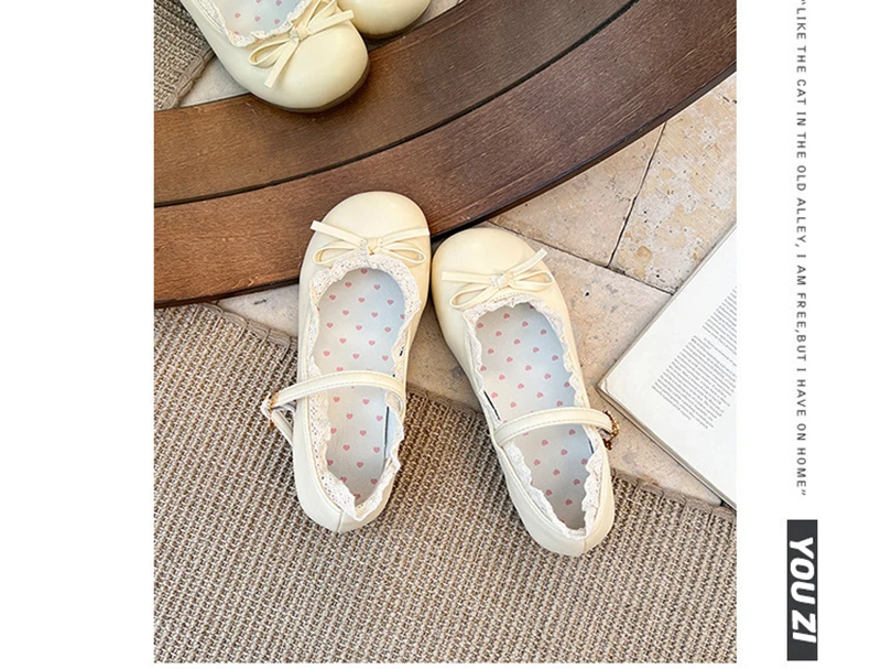 2026 Spring Cute Women Flats Round Toe Ladies Casual Ballet Shoes Comfort Soft Leather Dress Ballerinas Shoes