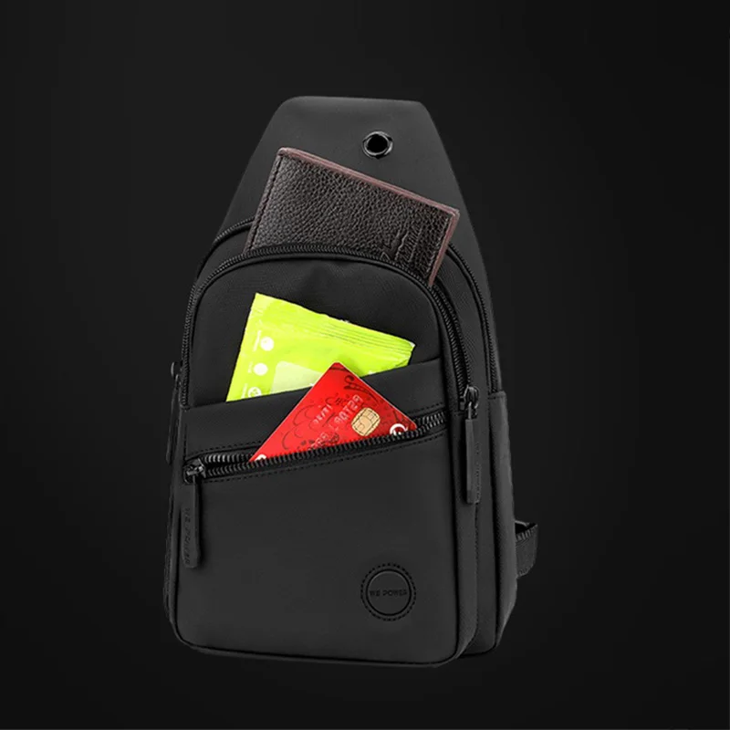 Men Cross Body Bag Sling Backpack Travel Fashion Outdoor Sports Waterproof Nylon Male Purse Side Shoulder Chest Messenger Bag