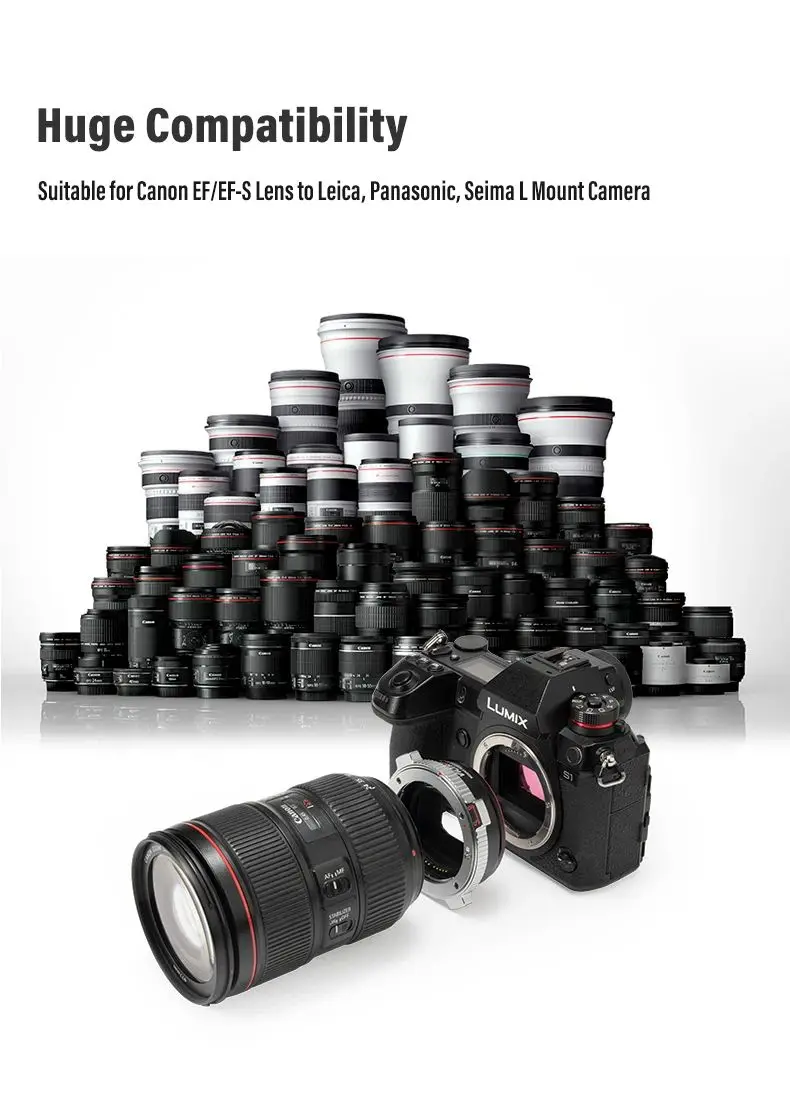 VILTROX EF-L Pro EF-L Auto Focus Lens Mount Adapter For Canon EF EF-S Lens to L Mount Cameras