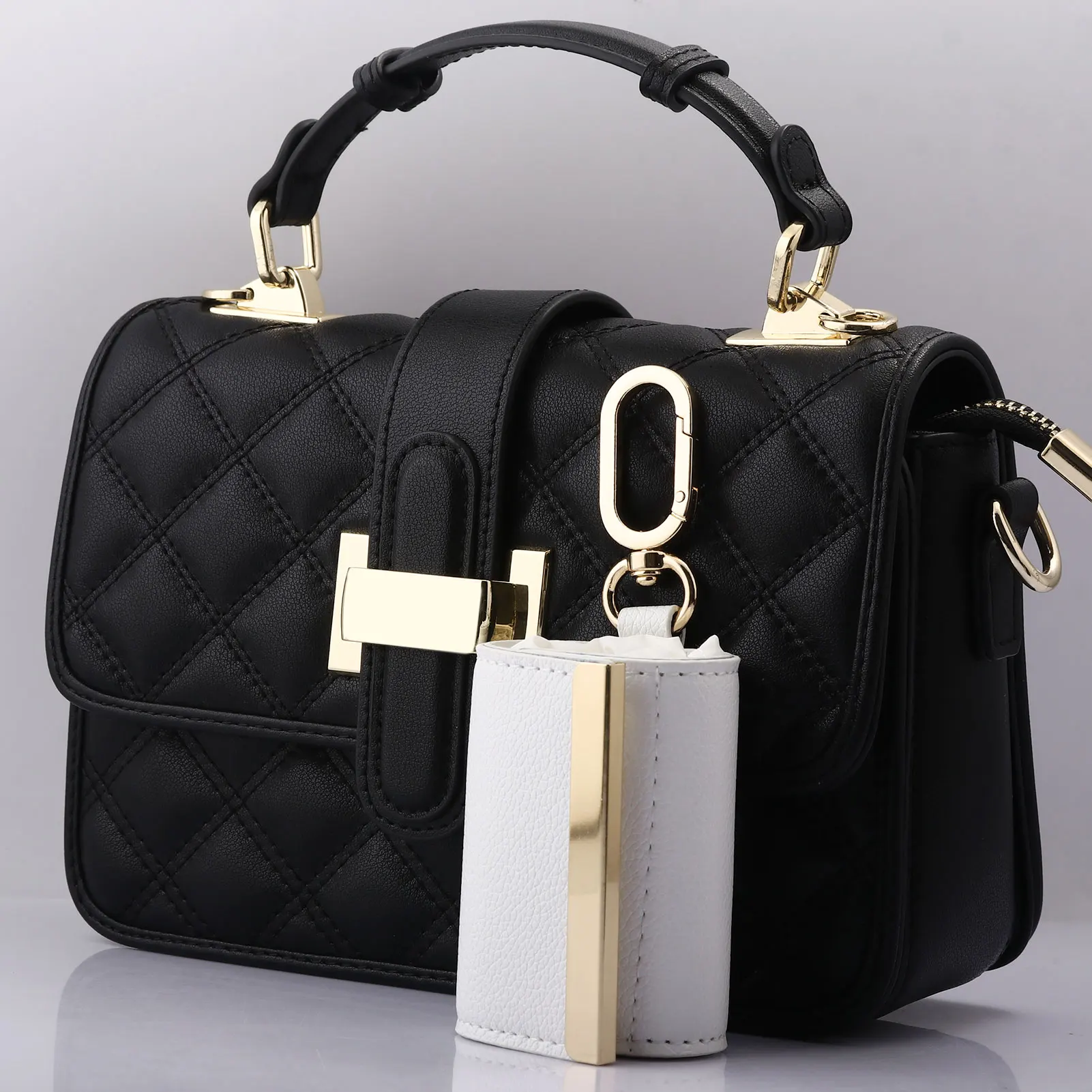 Creative Simple Storage Cloth Bag Large Capacity Eco-friendly Shopping Bag Keychain Practical Bag Charm Unique Accessory Gift