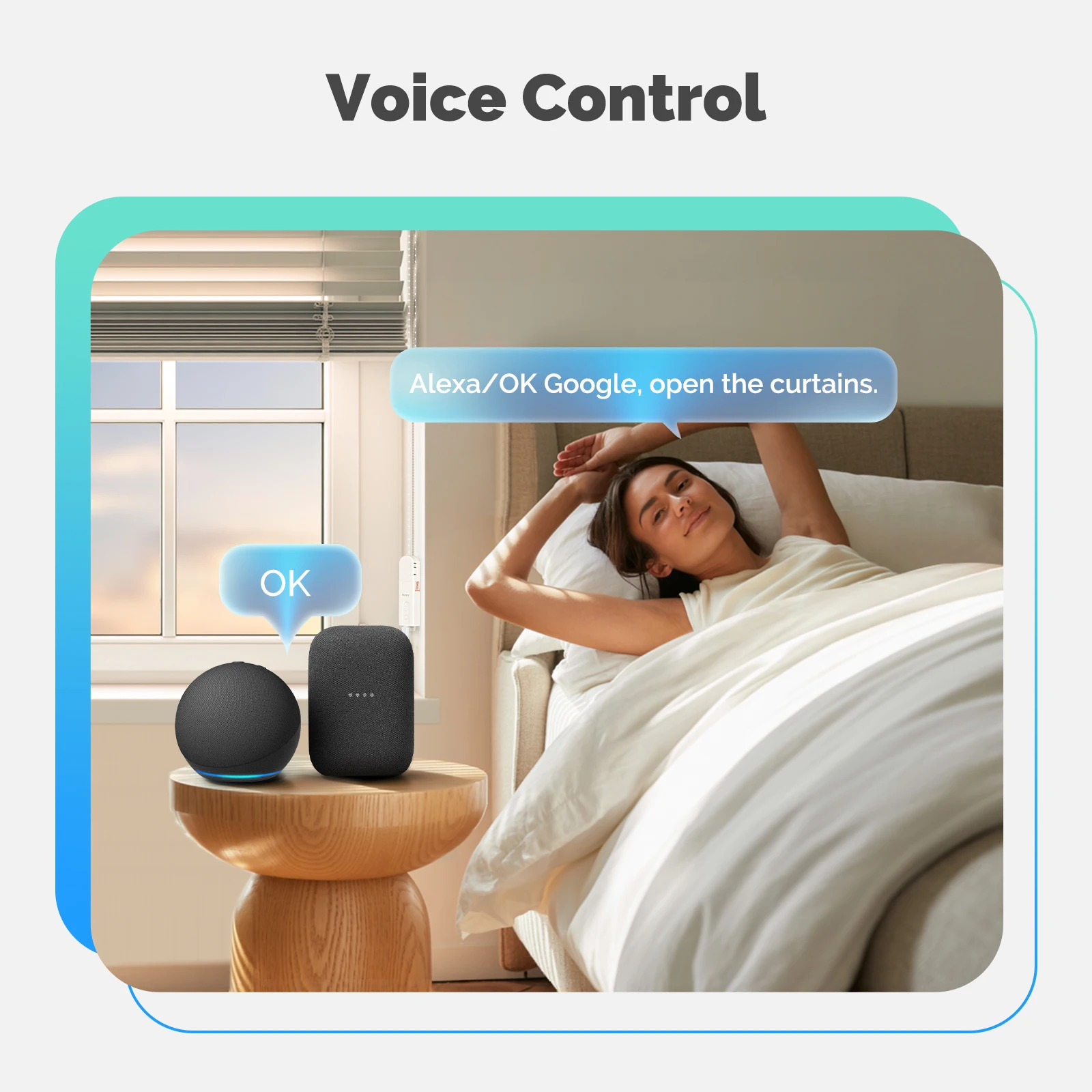 Tuya WiFi Smart Curtain Motor, MOES Electric Roller Blinds Driver, Alexa Google Home Voice Control, Automatic Pull Cord Chain