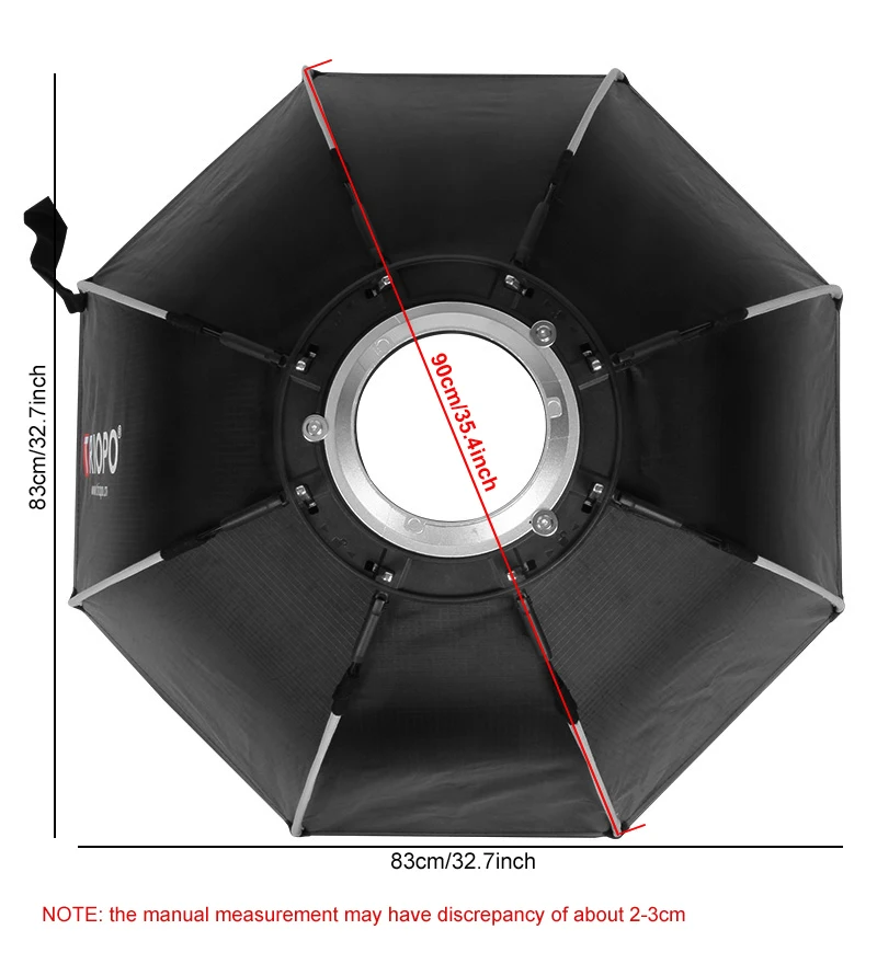 Triopo 90cm Photo Portable Bowens Mount Softbox W/ Honeycomb Grid K90 Octagon Umbrella Outdoor Soft Box for Godox Jinbei Strobe
