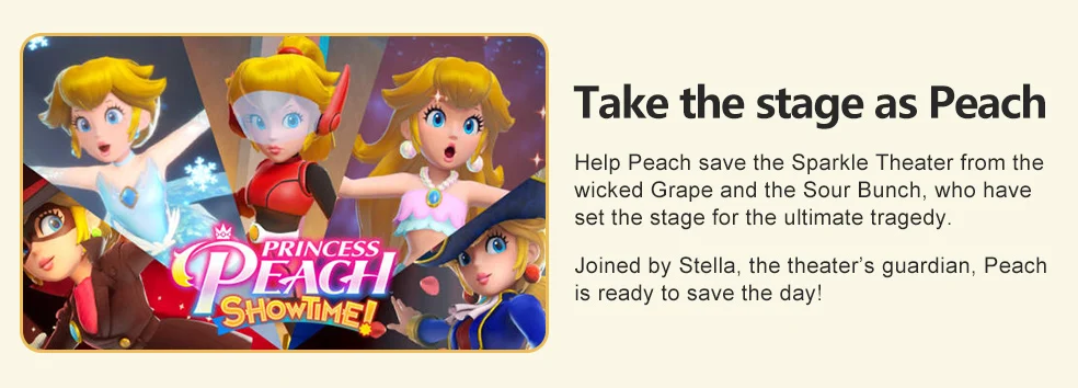 Princess Peach : Showtime! Nintendo Switch Game Deals 100% New and Original Physical Game Card 1 Player Game for Nintendo Switch